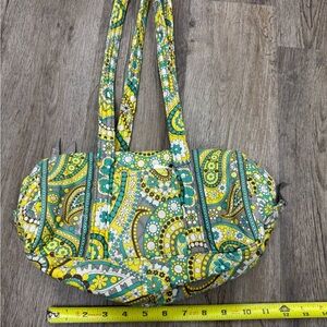 Vera Bradley Card Holder Lemon Parfait Pattern Mini Bag | Yellow & Turquoise